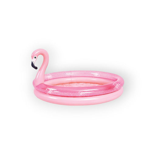 Picture of SWIMMING POOL 99CM GLITTER FLAMINGO 2 RING POOL